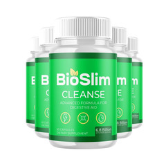 5-Pack BioSlim Cleanse Capsules, Bio Slim Healthy Digestive Aid – 300 Capsules