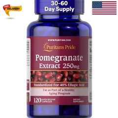 Gluten-Free Pomegranate Extract 250mg – 120 Rapid Release Capsules for Vitality