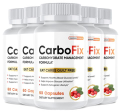 (5 Pack) CarboFix Carbohydrate Management by Gold Vida, Maximum Strength