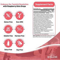 Raspberry Ketone Drops Block Fluid Retention Increase Appetite, 2 oz, Pack of 2
