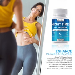 Night Time Fat Burner Weight Loss Capsules for Men Women Appetite Suppressant