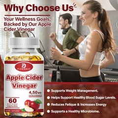 3 bottles Organic Apple Cider Vinegar Capsules for Weight & Digestive Support