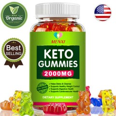 2000mg KETO BHB Gummies Ketone FAT BURNER Weight Loss Diet Pill Ketosis 60 Gummy