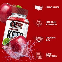 True Keto ACV Gummies, Apple Cider Vinegar, Max Strength (3 Pack)