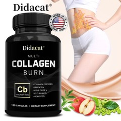 Multi Collagen Burn Support Weight Management,Boost Energy & Focus, 120 Capsules
