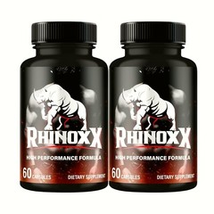2-Pack Rhinox X Pills for Men, Supports Performance & Energy – 120 Capsules