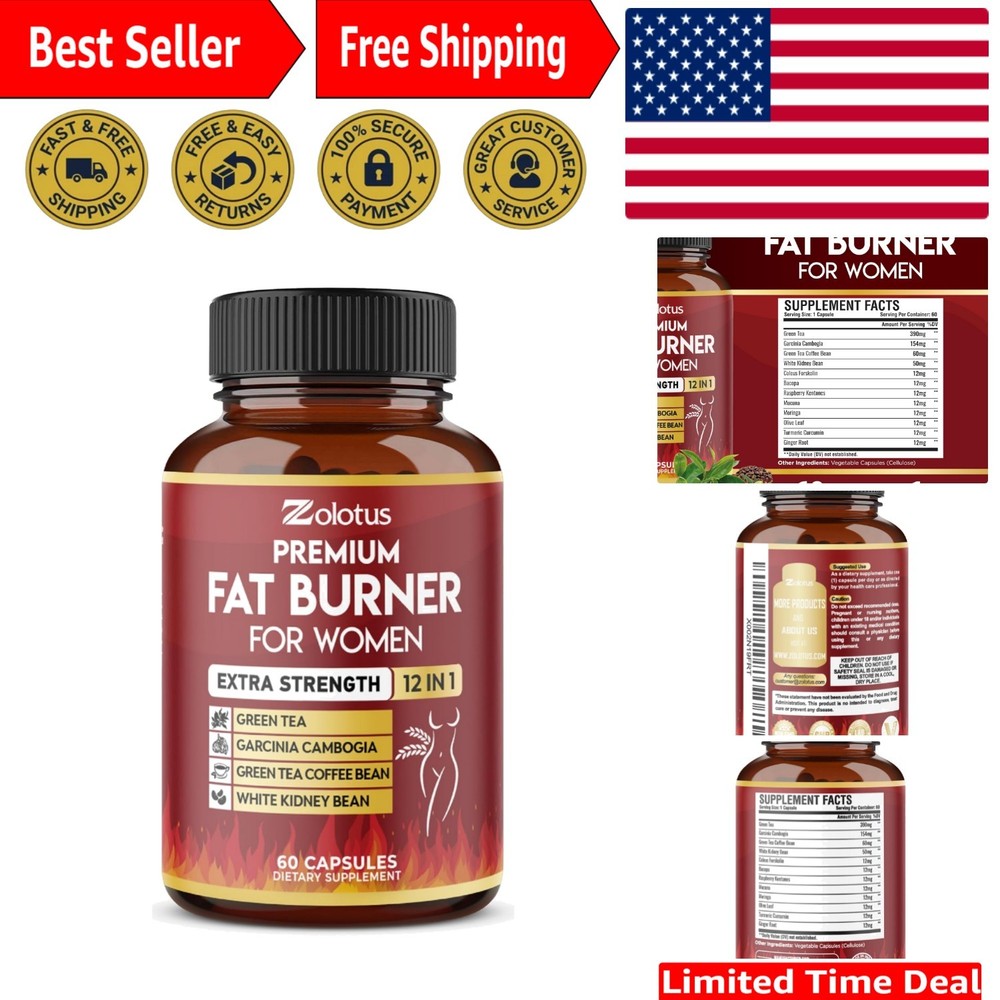 All-Natural Fat Burner Capsules for Weight Loss & Energy – 2- Supply
