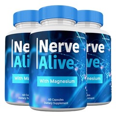 Nerve Alive Capsules with Magnesium, Max Strength, For Men and Women (3 Pack)