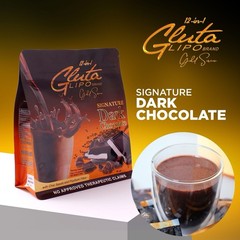 Gluta Lipo Dark Chocolate 12-In-1 Detox Slimming & Whitening 10 Sachets