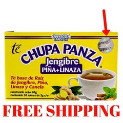 TEA CHUPA PANZA Jengibre, Pina, Linaza Te Ginger, Cinnamon Pineapple 30 Day
