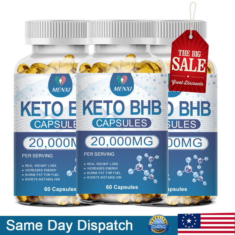 For Adult 3 x 60Pcs 20000mg Keto BHB Capsules Carb Locker Weight Loss Fat Burner