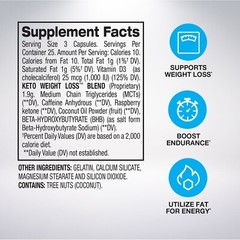 BPI Sports Keto Weight Loss Powerful Ketogenic Fat Burner with BHB Salts, 25srv