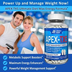 APEX TX5 Best Diet Weight Loss Tablets Curb Appetite 120 White/Blue/Red Tablets
