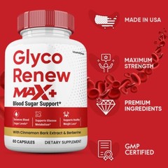 Glyco Renew Max + Blood Sugar Capsules, 2x Higher Potency Formula (1 Pack)