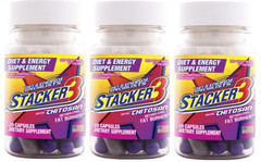 Stacker 3 (60 Capsules) World&rsquo;s Strongest Fat Burner Weight Loss, 3 Bottles