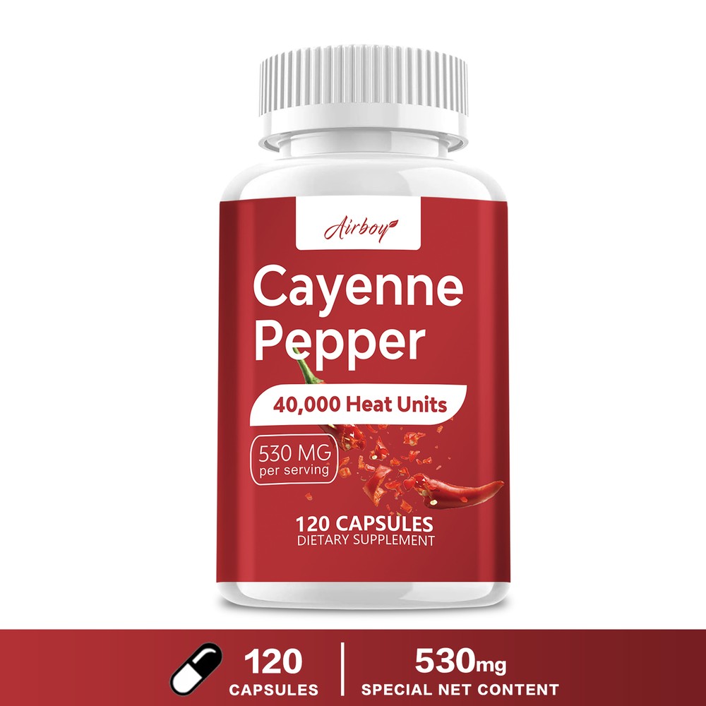 120pcs Cayenne Pepper- Boost Metabolism,Burn Fat,Produce Energy, Reduce Appetite