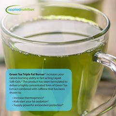 Applied Nutrition Green Tea Triple Fat Burner, 30 Liquid Soft-Gels