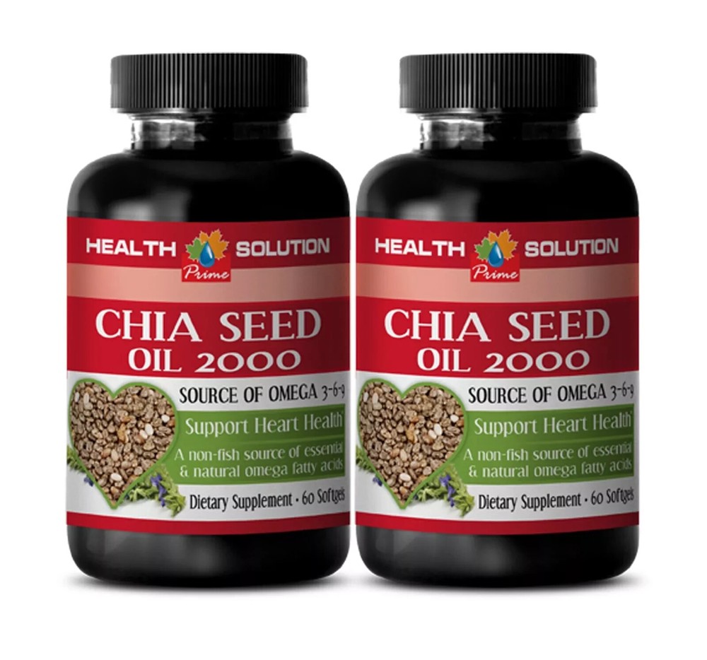 Premium quality – CHIA SEED OIL – Holistic care 2 Bottles 120 Capsules
