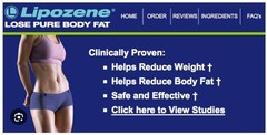 [2 pack] Lipozene Maximum Strength Weight Loss Supplement, 30ct ea Exp 7/2027