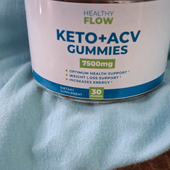 Healthy Flow Keto + ACV Gummies 7500mg Apple Cider Vinegar, 30 Gummies