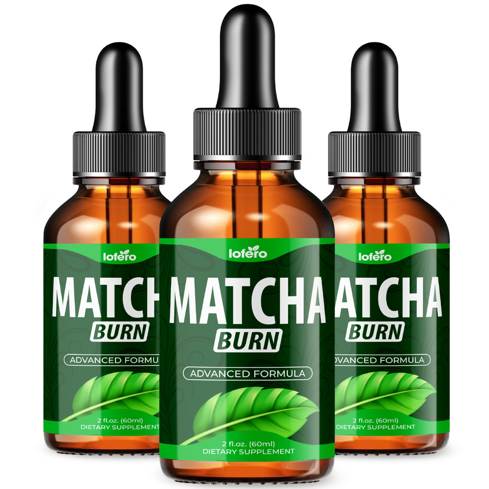 (3 Pack) Matcha Burn For Weight Loss MatchaBurn Liquid Drops Fat Burner (6 oz)