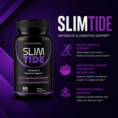 (1 Pack) Slimtide Advanced Energy And Fitness Supplement Slim Tide 60 Capsules