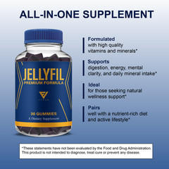 (2 Pack) Jellyfil ACV Gummy, Jelly Fil Weight Support Supplement (120 Gummies)