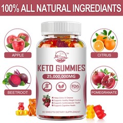 10/60PCS Keto ACV Gummies 2000mg Weight Loss Fat Burner Appetite Suppressant
