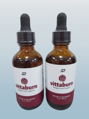 VITTABURN WEIGHT LOSS SUPORT DIETARY SUPPLEMENT 2 OZ NWOB LOT OF 2 EXP: 03/2027